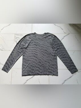 Lululemon Metal Vent Breathe Longsleeve T Shirt Tee Size XXL Grey Salt Pepper
